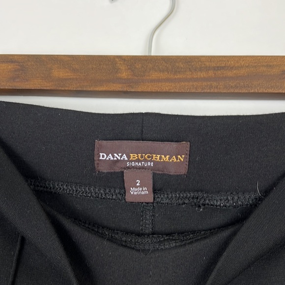 DANA BUCHMAN signature women’s pants black with gold zipper detail 2 - Picture 7 of 9